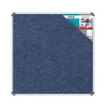 BD0644C - Parrot Bulletin Board Ribbed Alum Frame (1000x1000mm - Denim)