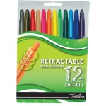 Treeline Retractable Wax Crayons Wallet 12